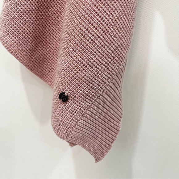 Lululemon Forward Flow Poncho Mauve Blush Pink Wrap One Size  Knit Scarf - Picture 9 of 15